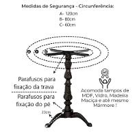 Pé Mesa Base E Trava Veroninha Alumínio Fundido E Nivelador - 3