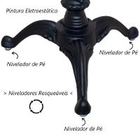 Pé Mesa Base E Trava Veroninha Alumínio Fundido E Nivelador - 5