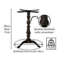 Pé Mesa Base E Trava Veroninha Alumínio Fundido E Nivelador - 7