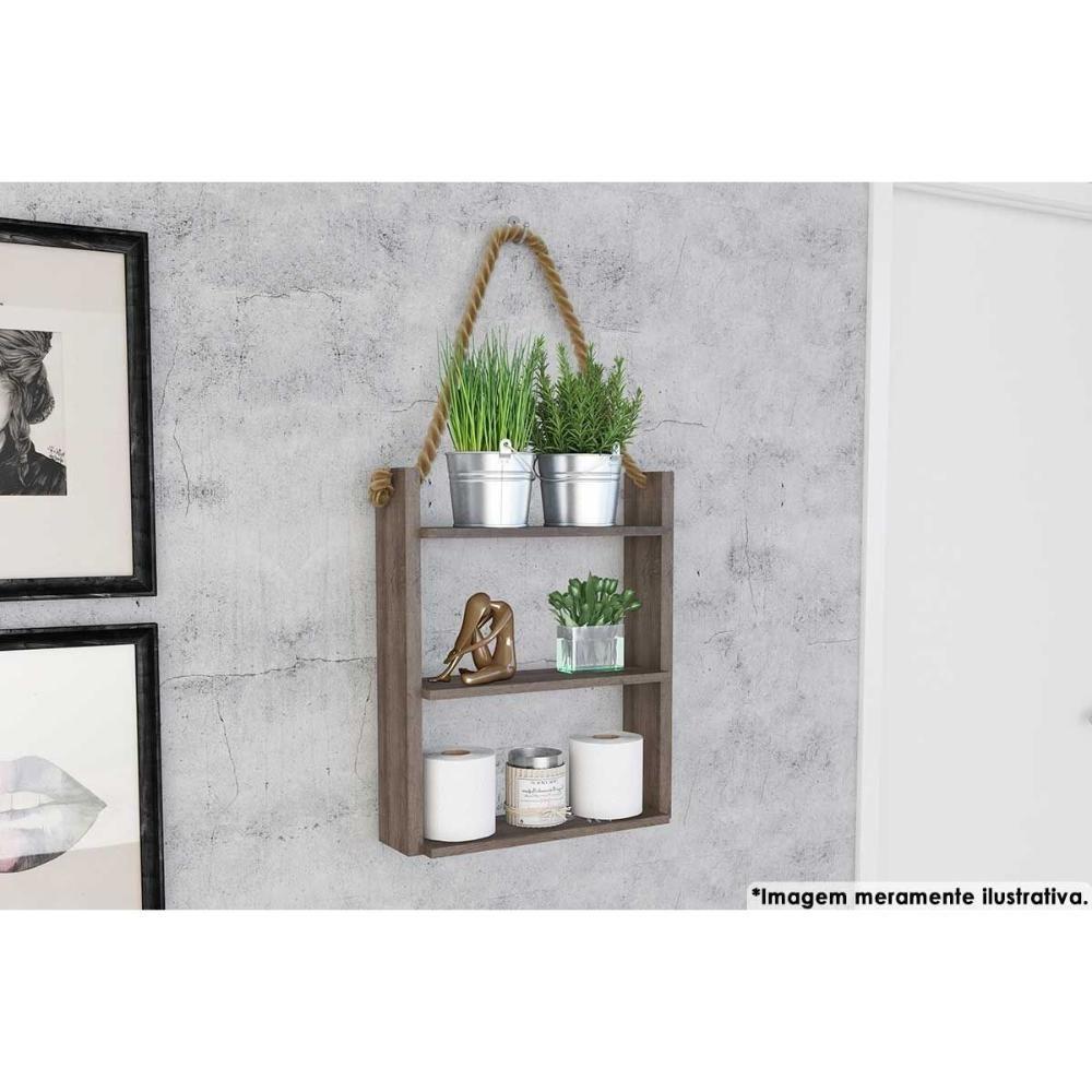 Prateleira Decorativa Sala Estar Am 3119 Rustico - Movelbento - 1