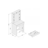 Penteadeira Infantil Lavinia C- Espelho E 1 Gaveta Branco - Politorno - 2