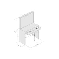 Penteadeira Virginia C- Espelho E 1 Gaveta Branco - Politorno - 5