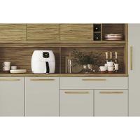 Kit De Cozinha Compacta Touriga C- 8 Portas E 1 Gaveta 180cm Amendoa-cinza - Ronipa