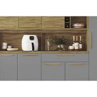 Kit De Cozinha Compacta Touriga C- 8 Portas E 1 Gaveta 180cm Amendoa-cinza - Ronipa - 6