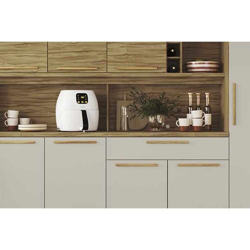 Kit De Cozinha Compacta Touriga C- 8 Portas E 1 Gaveta 180cm Amendoa-branco - Ronipa - 4