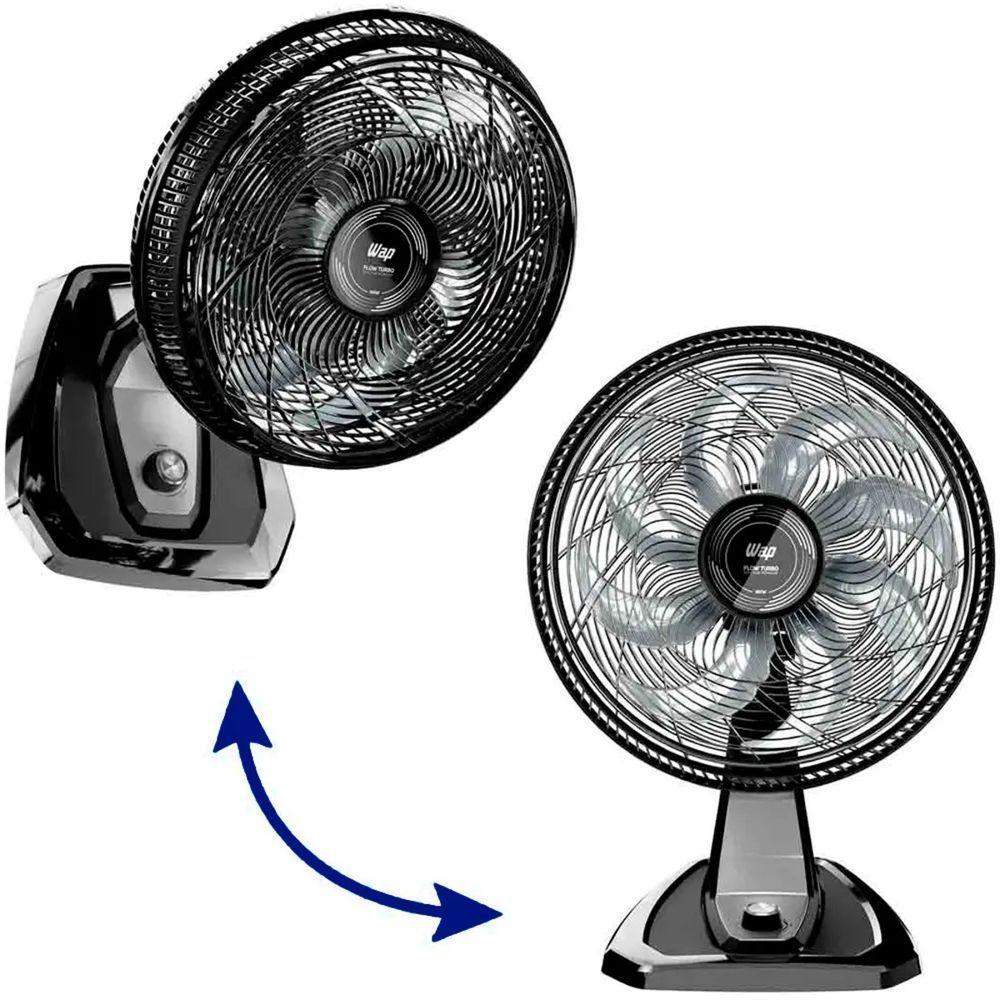 Vent 50cm Wap Flow Turbo 2 Em 1 - Fw009218 Preto-cinza 110 Volts - 2