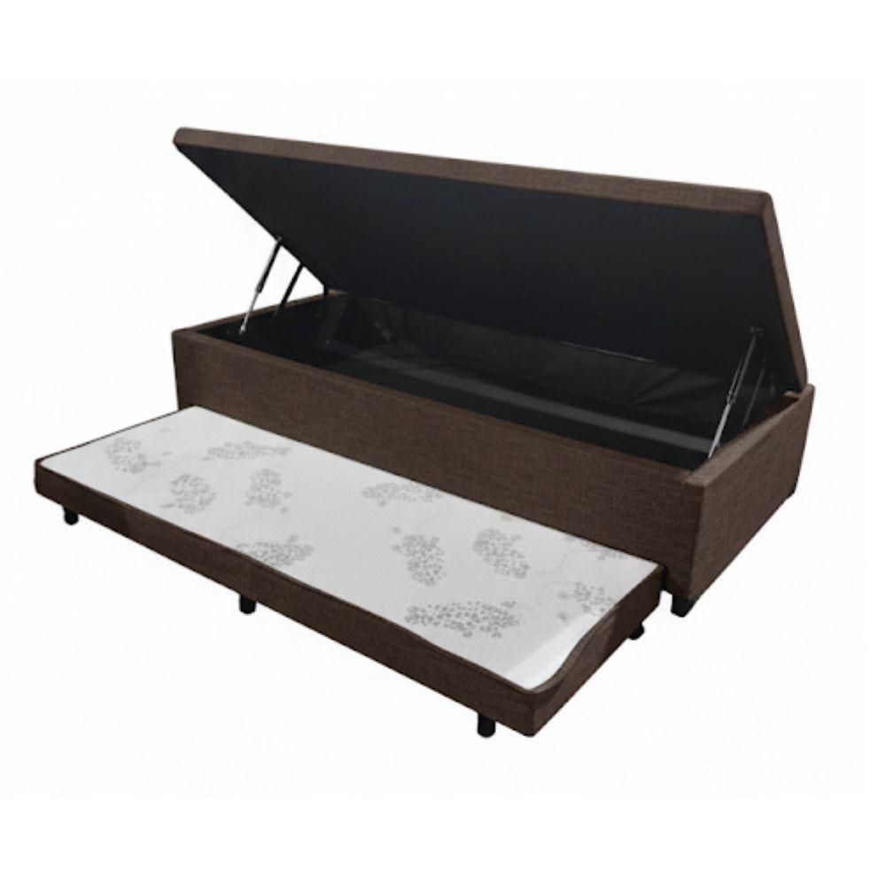 Base Box Baú Com Cama Auxiliar Prince Tabaco - 3