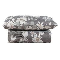 Kit Cobre Leito Colcha Bella Solteiro 2 Peças 400 Fios Estampado Com Babado - Floral 6 - 100% Poliéster - 1