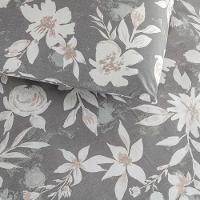 Kit Cobre Leito Colcha Bella Solteiro 2 Peças 400 Fios Estampado Com Babado - Floral 6 - 100% Poliéster - 4