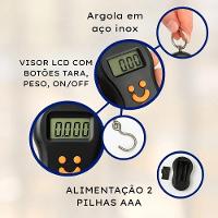 Balanca Digital 50kg Mao Portatil Gancho Viagem Bolsa Mala Peixe 50 Quilos Pescaria Precisao Eletronica Bagagem - 7