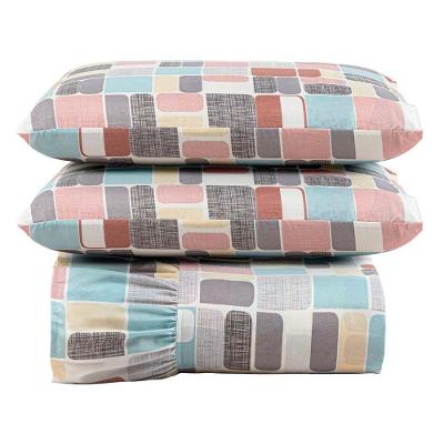 Kit Cobre Leito Colcha Bella Casal 3 Peças 400 Fios Estampado Com Babado - Positano 1 - 100% Poliéster