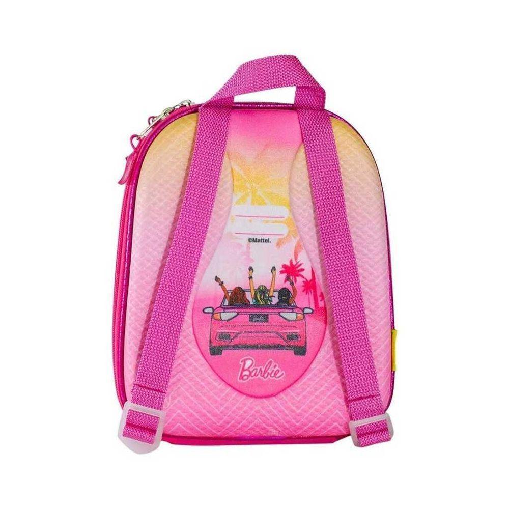 Mochila Escolar Infantil Barbie Conversível Rosa Tamanho P - 2