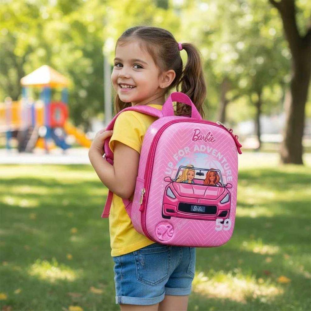 Mochila Escolar Infantil Barbie Conversível Rosa Tamanho P - 3