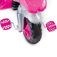 Triciclo Infantil Moto Com Pedal E Haste - Rosa - 3