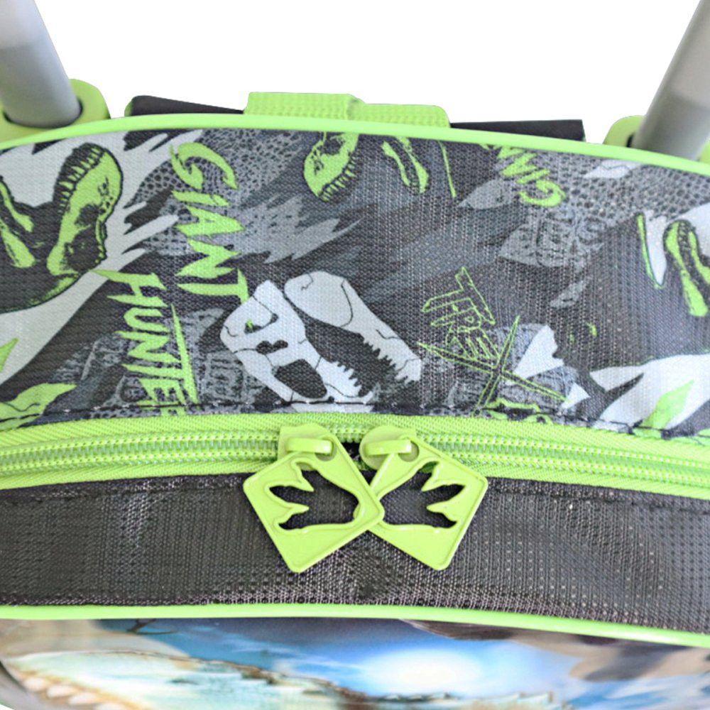 Mochila Escolar De Rodinhas Dinossauro T-rex - 4