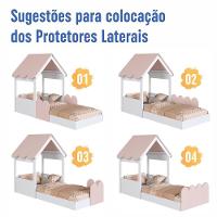 Cama Infantil Montessoriana Casinha Com Colchão E Telhado Em Mdp Rosa - 8