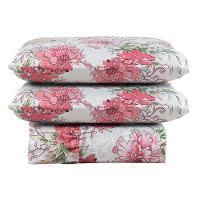 Kit Cobre Leito Colcha Bella Queen 3 Peças 400 Fios Estampado Com Babado - Floral 2 - 100% Poliéster - 1