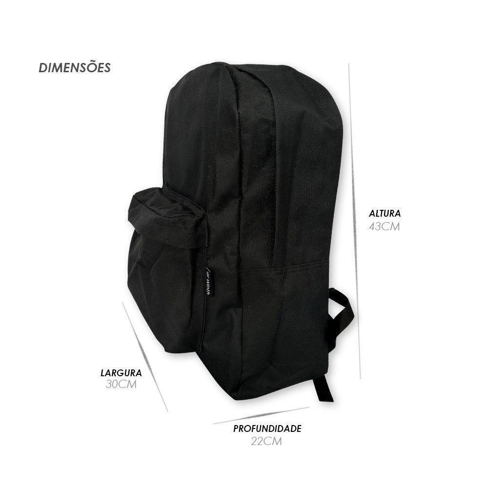 Mochila Escolar Preta All Black - 4