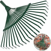 Vassoura Rastelo Jardinagem Grama 22 Dentes Ferro Metal Anchinho Jardim Grama Folhas Quintal Profissional - 2