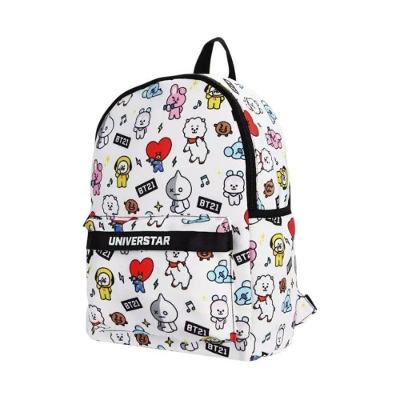 Mochila De Costa Escolar Personagens Miniso Branca