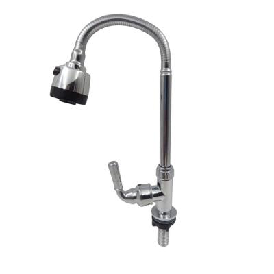 Torneira Gourmet Flexível De Parede Com Ducha Cromado Inox Rotação De 360° Cozinha Lavanderia