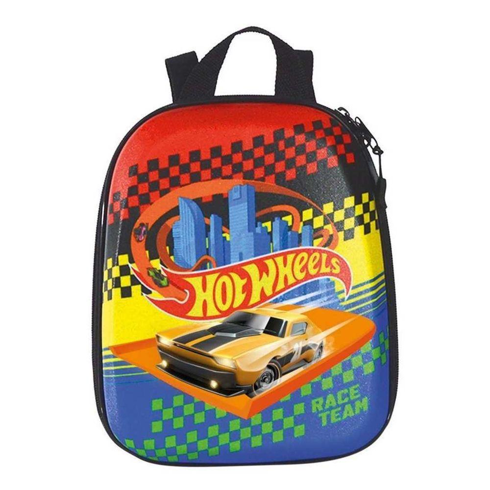 Mochila Escolar Infantil Hot Wheels Race Team Tamanho P - 1
