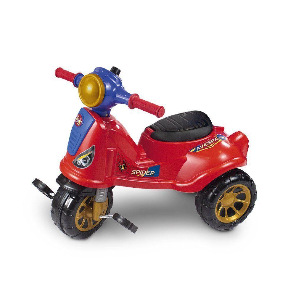 Triciclo Infantil De Passeio E Pedal Andador Avespa Spider - 5