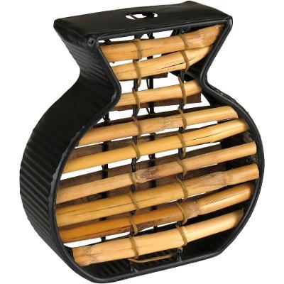 Vaso Decorativo Enfeite Conceito Metal E Fibra 16x15x5 Preto