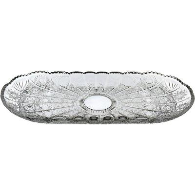 Prato Bolo Oval Home&co Eco Crystal 3x33x15cm Boleira