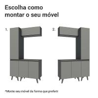 Conjunto Gabinete Para Banheiro 120cm 5 Portas Nice Madesa 03 Cinza - 6