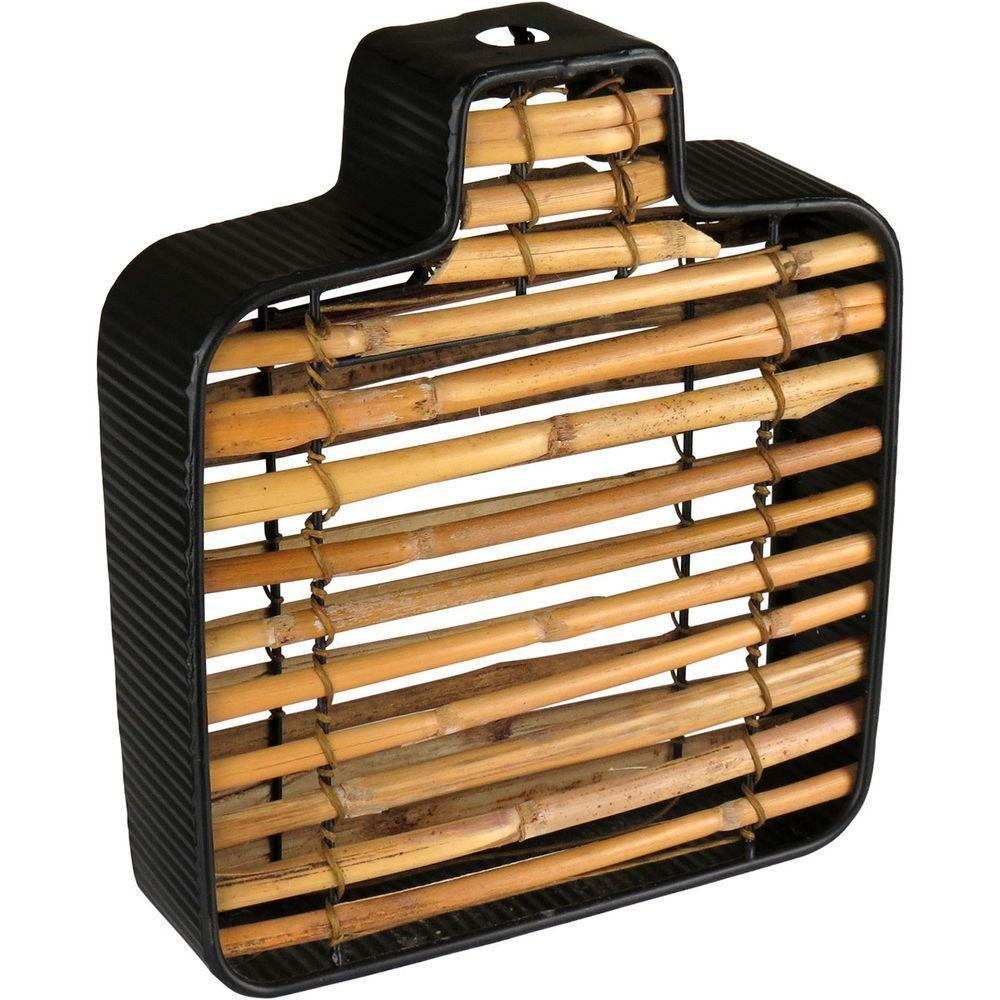 Vaso Decorativo Casa Conceito Metal E Fibra 26x21x6cm Preto - 1