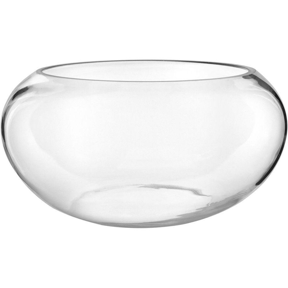 Vaso Decorativo Redondo Home&co Vidro 18x35cm Transparente - 1