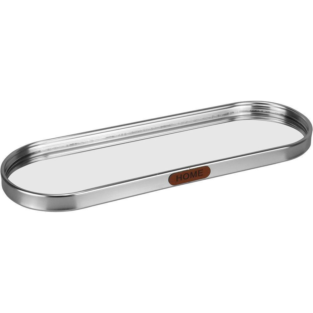 Bandeja Decorativa Oval Com Espelho Metal Home & Co - 1