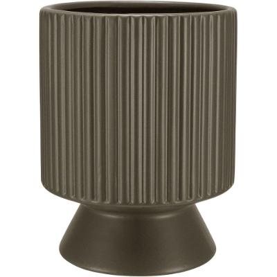 Cachepô Vaso Decorativo Home&co Cerâmica 18x14x14cm Marrom