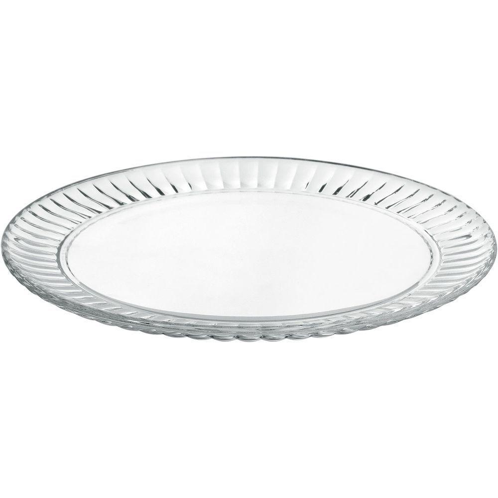 Prato Bolo Boleira Redondo Home&co Vidro 2x31cm Transparente - 1