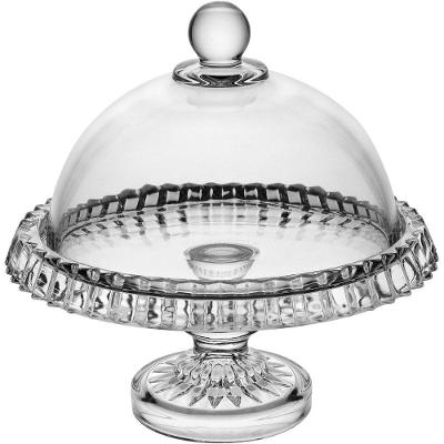 Prato Bolo Com Pé Home&co Tampa Eco Crystal 19x19x19 Boleira