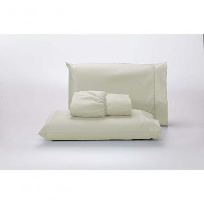 Jogo Lençol 400 Fios Ponto Palito Cama Casal 3pçs Poliéster - Palha