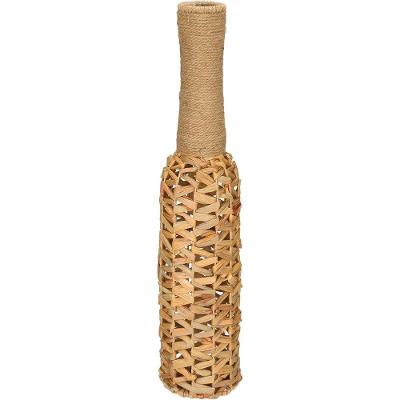 Vaso Decorativo Enfeite Home&co Fibra Natural E Metal 71x15