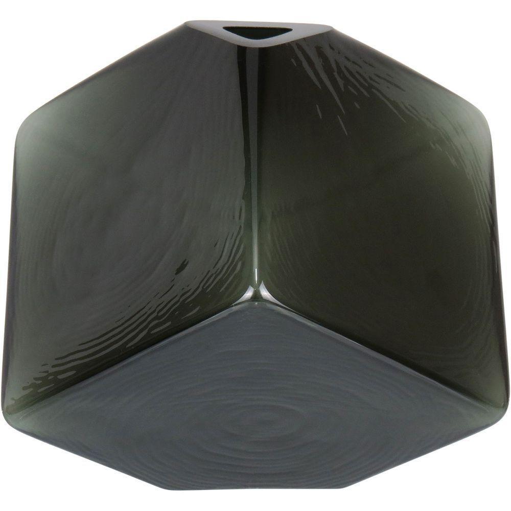 Vaso Decorativo Enfeite Casa Cubo Home&co Vidro 15x15cm Fumê - 1
