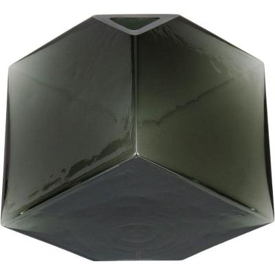 Vaso Decorativo Cubo Home&co Vidro 11x11x11cm Fumê