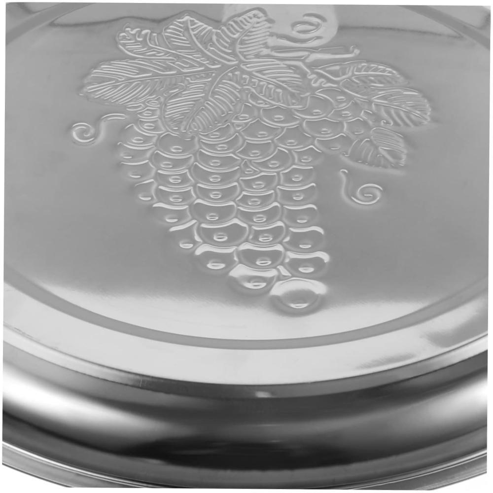 Bandeja Inox Redonda Garcom Restaurante 34cm Prato Profissional Bar Pizza - 5