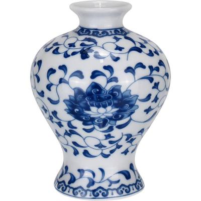 Vaso Decorativo Enfeite Redondo Home&co Cerâmica 11x8cm Azul