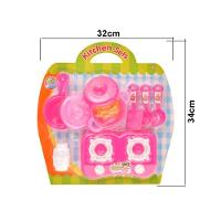 Casinha Kit Cozinha Infantil Fogão Panelinhas 10 Peças Brinq - 6