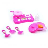 Casinha Kit Cozinha Infantil Fogão Panelinhas 10 Peças Brinq - 8