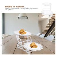 Suporte Doces 2 Andares Pratos Bandeja Cupcake Salgado Festa - 3