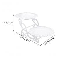 Suporte Doces 2 Andares Pratos Bandeja Cupcake Salgado Festa