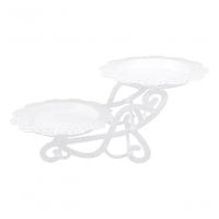 Suporte Doces 2 Andares Pratos Bandeja Cupcake Salgado Festa - 5