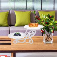 Suporte Doces 2 Andares Pratos Bandeja Cupcake Salgado Festa - 8