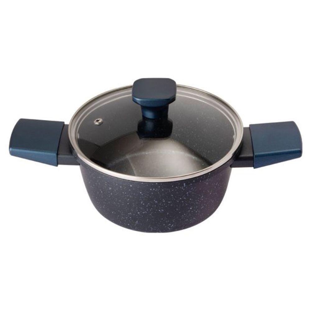 Caçarola Antiaderente Alumínio 18cm Tampa Vidro Fogão Induçã - 1