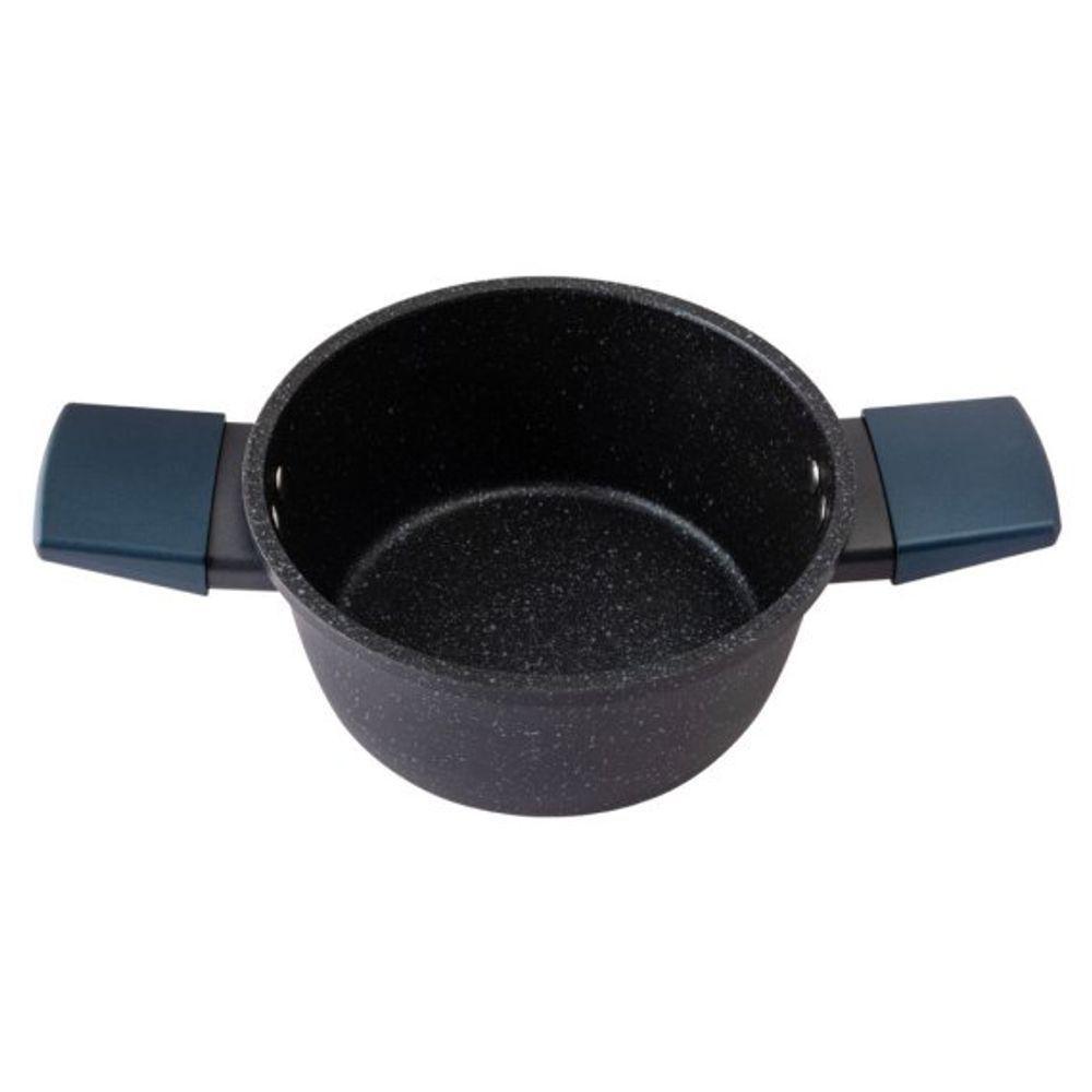 Caçarola Antiaderente Alumínio 18cm Tampa Vidro Fogão Induçã - 4